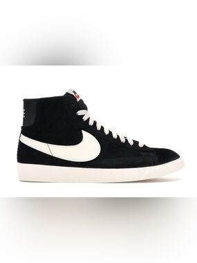 Nike Blazer Mid Vintage Black with Cream Swoosh
